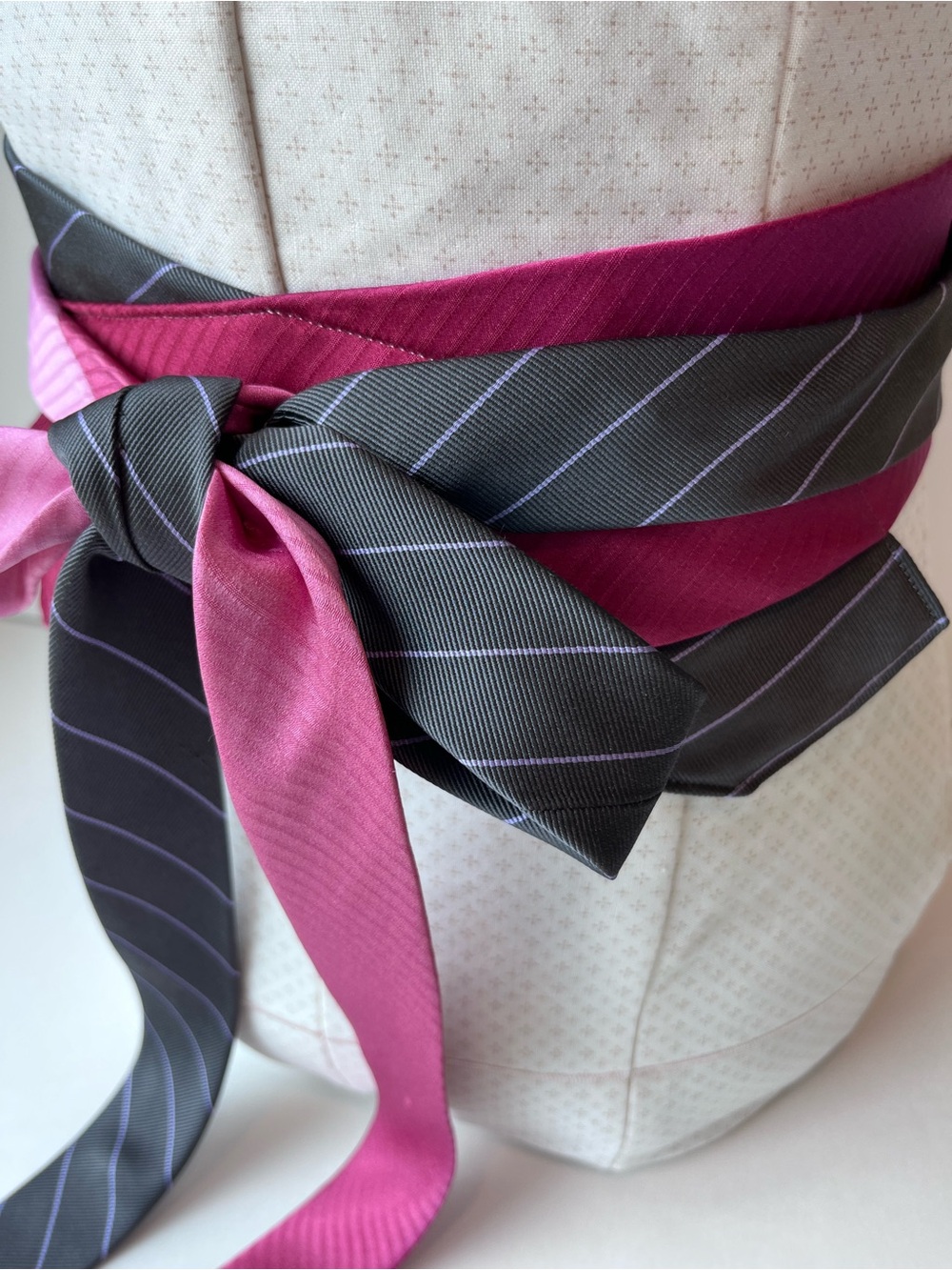 Upcycled Obi Belt Men’s Silk Tie - Picture 2 of 7